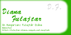 diana fulajtar business card