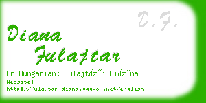 diana fulajtar business card